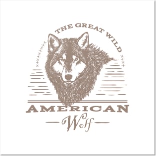 The Great Wild American Wolf Posters and Art